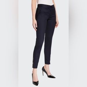 NWT STELLA MCCARTNEY NAVY BLUE WOOL VIVIAN SLIM PANTS TROUSERS SIZE 40